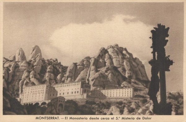 Montserrat. El Monasterio desde cerca el 5.° Misterio de Dolor Vorderseite