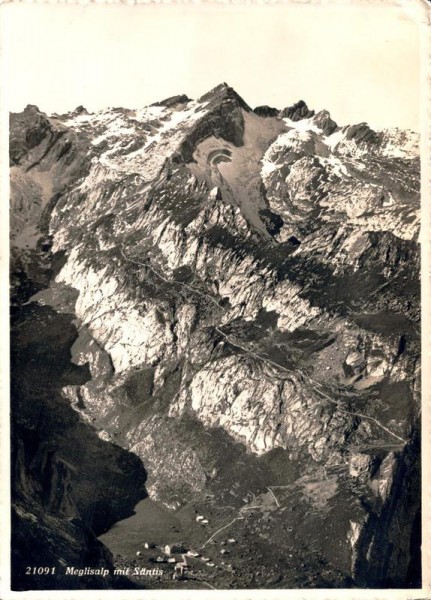 Meglisalp mit Säntis. 1941 Vorderseite