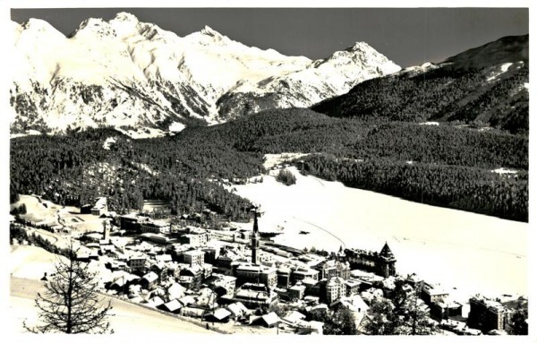 St.Moritz Mit Piz Languard Vorderseite