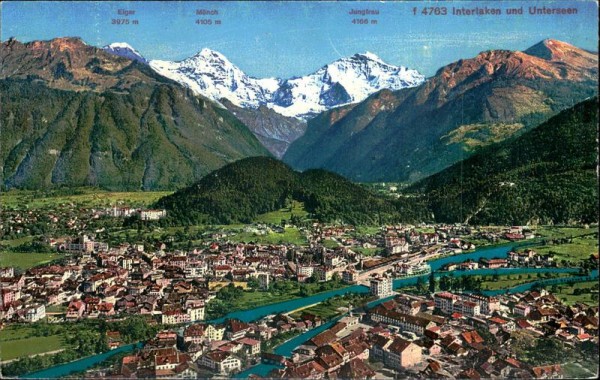 Interlaken und Unterseen Vorderseite
