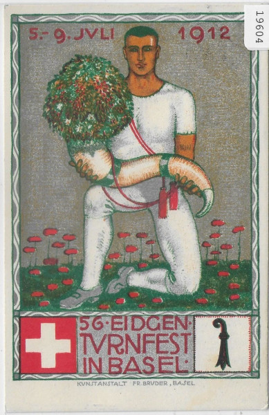 56. Eidgen. Turnfest in Basel 1912 mit Feststempel