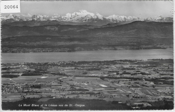 Le Mont Blanc et la Leman vus de St.-Cergue