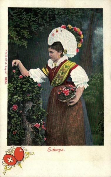 Schwyz, Tracht Vorderseite
