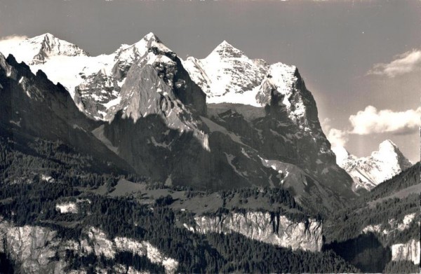 Hasliberg, Wetterhörner, Mönch, Eiger Vorderseite
