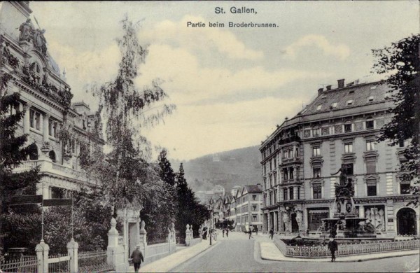 St. Gallen, Partie beim Broderbrunnen Vorderseite