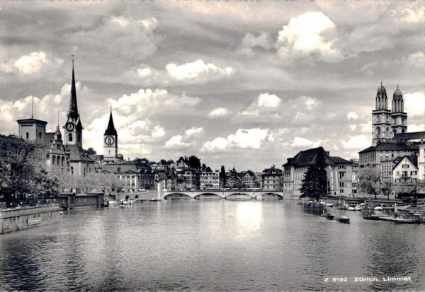 Zürich. Limmat Vorderseite